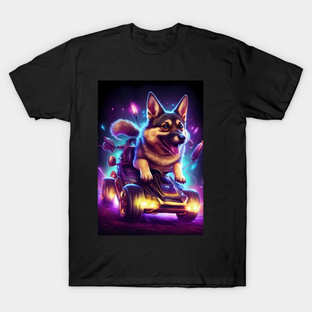 Cyberpunk GSD Super Kart Racing T-Shirt by Wizard Mail Tees and Tops